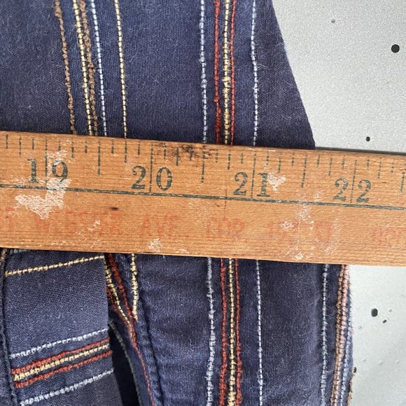 RARE LaROK (pre-Ace & Jig) Blue and Woven Stripe Pinafore Dress - Picture 9 of 11